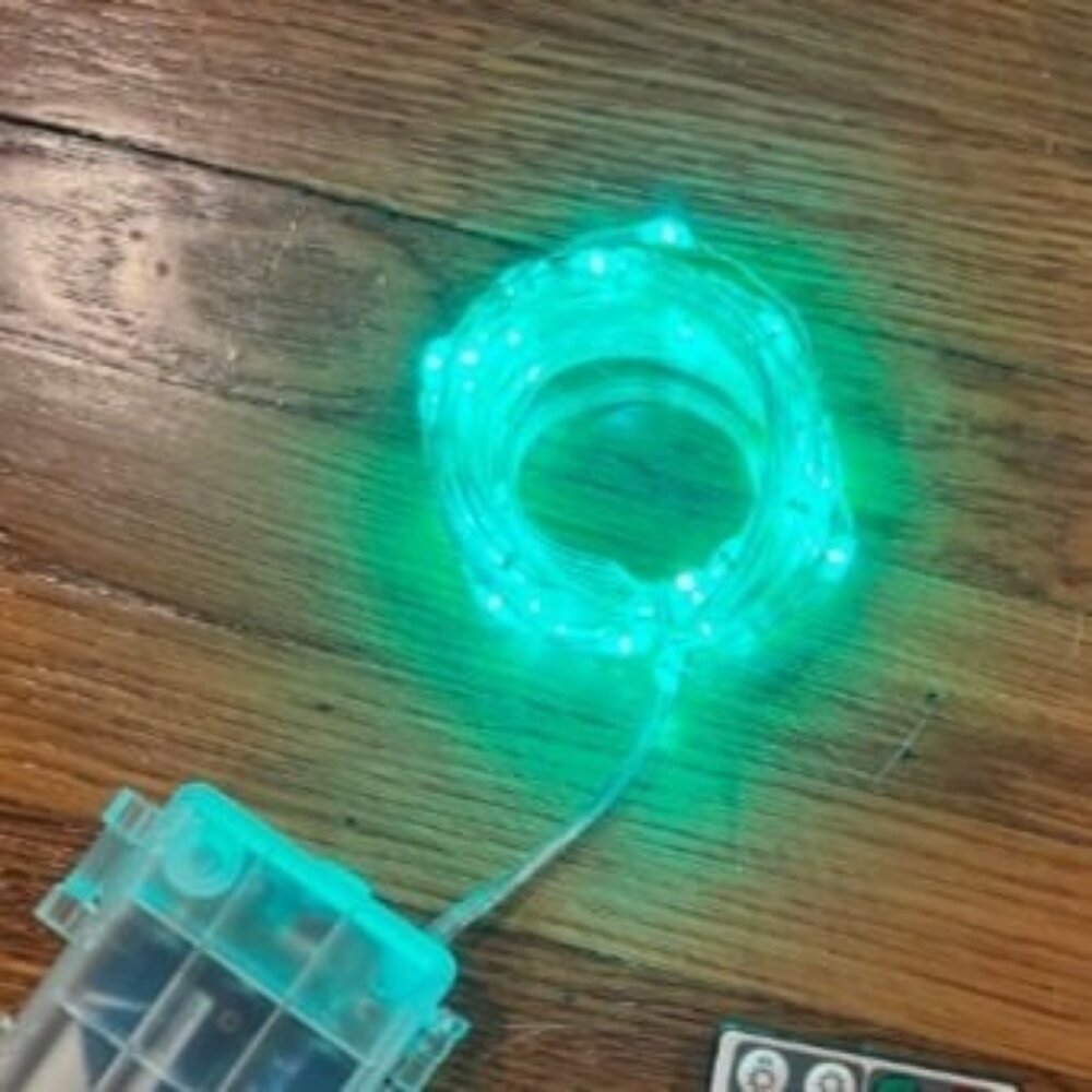 Fairy Lights Battery Operated, 20 FT 60 LED Silver Wire